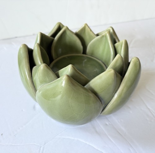 Vintage ARHAUS Lotus Blossom Candle Holder Or Stand 6” - Bild 3 von 5