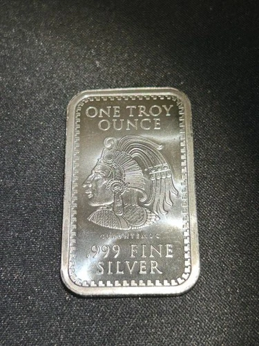 1oz Silver Bar, Aztec Art .999 Fine Silver Proof New Uncirculated GSM