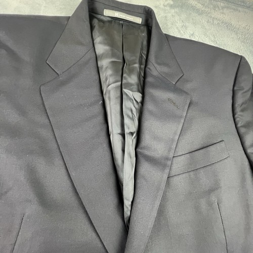 HICKEY FREEMAN MADISON Blazer Mens 42L Loro Piana Super 130's Wool Black Jacket - Picture 14 of 17