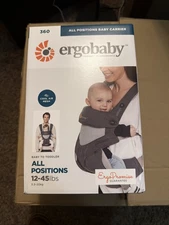 Ergobaby 360 All Positions Baby Carrier w Cool Air Mesh in Carbon Grey. 12-45lbs