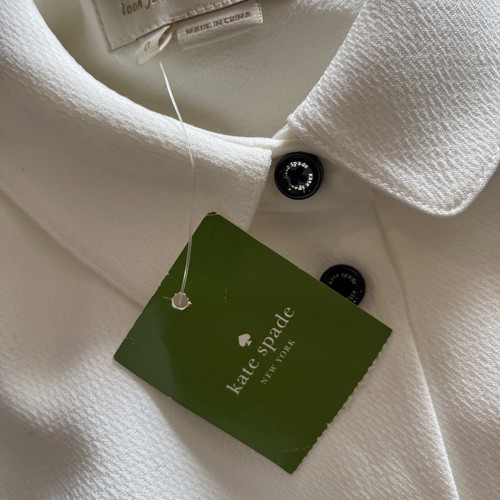 NWT Kate Spade Women’s 0 Griffin Cream Button Front Shirt Dress 1M - Picture 10 of 12