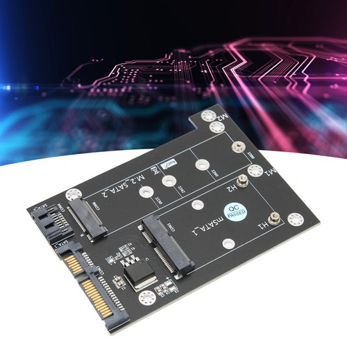 Adapter Card MSATA M.2 NGFF SSD To Dual SATA3 Fast Reading Speed Converter C NEW - Afbeelding 4 van 12