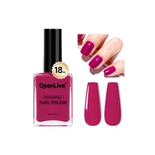 18Ml Rose Red Nail Polish Large Volume Quick Dry Nail Polish, Long Lasting Shine