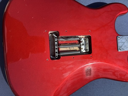Corpo chitarra Fender Squier Affinity candy mela rosso scintillante Strat caricato SSH - Foto 22 di 23
