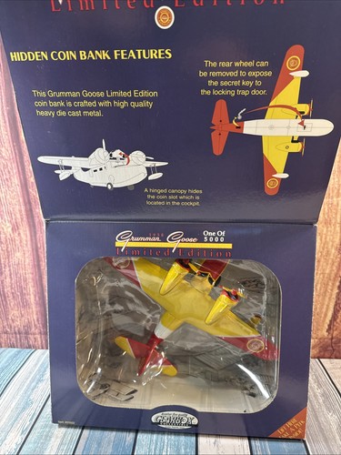 Grumman Goose Vintage 1938 Diecast Coin Bank Airplane Model-NEW In Box! - Picture 3 of 6