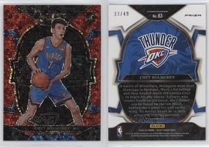 2022-23 Panini Select Concourse Red Disco Prizm /49 Chet Holmgren #83 Rookie RC