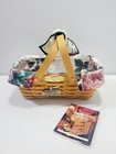 Longaberger 2000 Woven Memories Basket Liner Protector Handle Gripper Tie-on