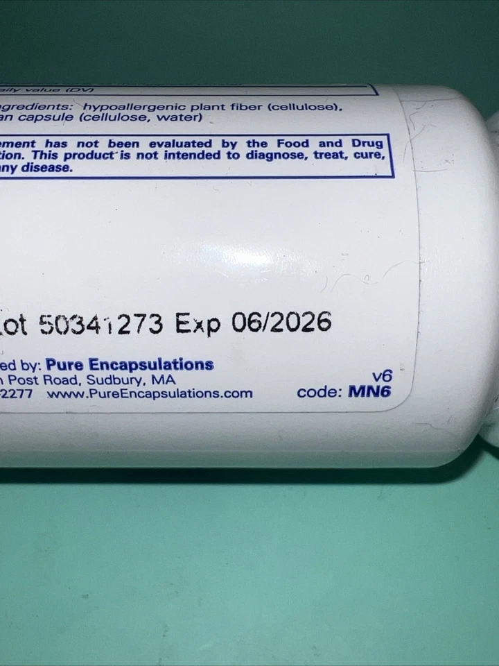 Pure Encapsulations Manganeso (aspartato/citrato) 60 Cápsulas Exp 06/26 Foto 2 de 2