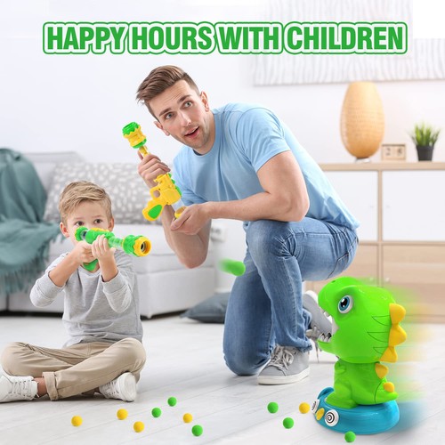 Movable Dinosaur Shooting Toys Kids 5-7 Spraying Electronic Target Game Toy 2 Pu - Picture 8 of 9