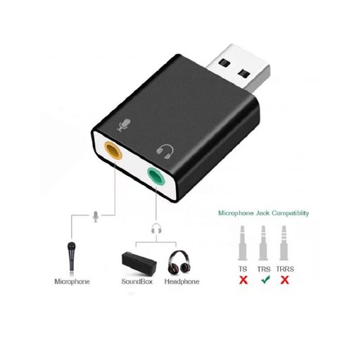External Sound Card Earphone Adapter External Sound Card USB Sound Card - Photo 2/25