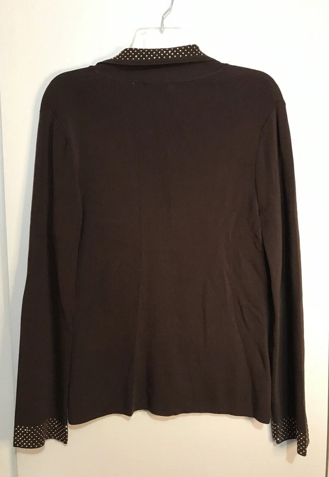 Vertigo Paris Mujer Talla M Marrón Tejido Falda Traje Elegante Chaqueta + Falda Foto 4 de 4