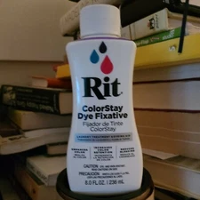 Rit ColorStay Dye Fixative 8oz For 1/2 - 3/4 lb.Or 2 Yards Fabric FREE SHIPPING 