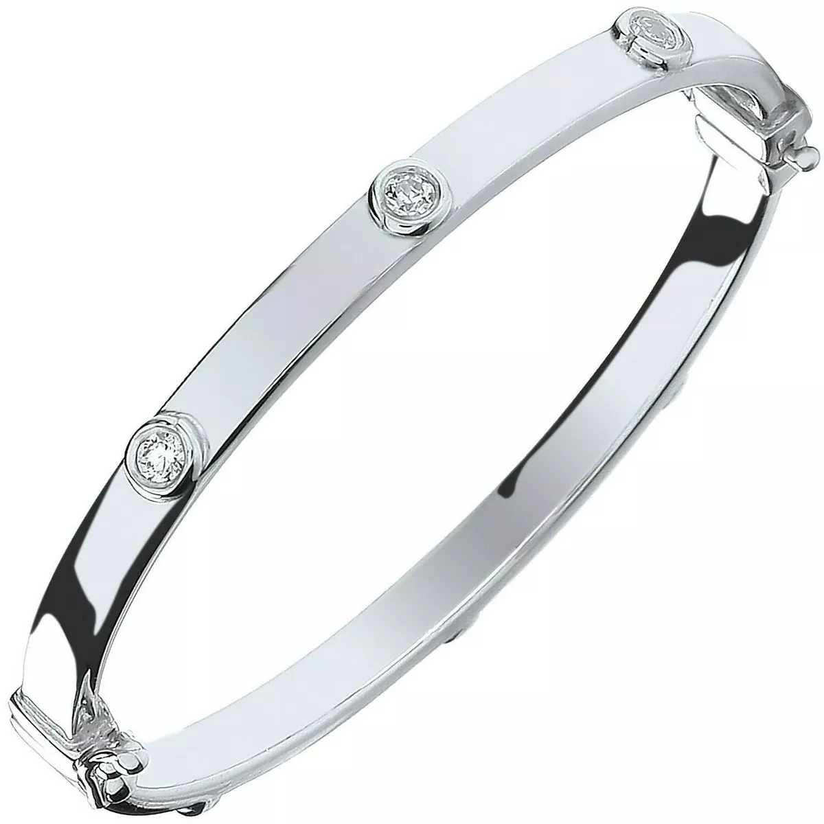 Solid silver baby bangle clearance