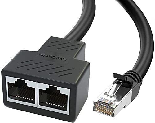 1 to 2 Port RJ45 Network Ethernet Adapter Splitter E-thernet Splitter 1 Male ... - Picture 2 of 7
