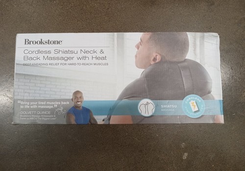 Brookstone Shiatsu Neck & Back Massager with Heat In Box Free Shipping