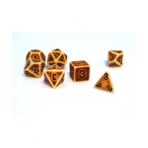 Dice Set Antique Brown (7) - Zdjęcie 3 z 3