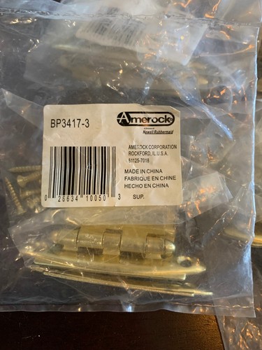 CABINET HINGES 2" W X 2-3/4" L Polished Brass Lot x6pks Amerock BP3417-3 - Picture 3 of 8