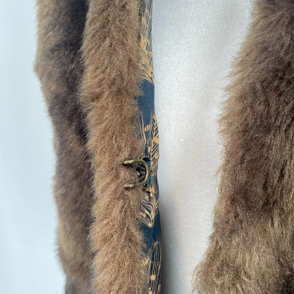 Sanctuary Anthropologie Vest Women's Size Small Brown Faux Fur Lined Sleeveless - Image 4 of 4