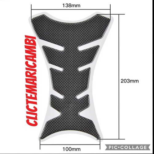 ADESIVO PARASERBATOIO PARAZIP MOTO RESINATO CARBON LOOK MT 125 03 07 09 10TRACER - Bild 1 von 2