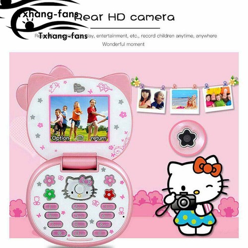 Small Mini Flip Phone For Girls Women Kid Cute Lovely Kitty K688 A2TF - Picture 2 of 14