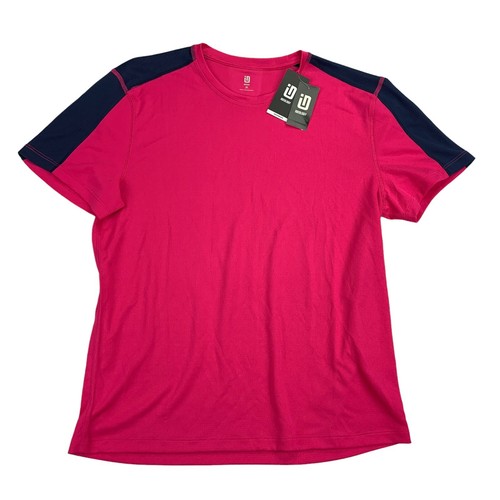 Ideology kurzärmeliges Herren-T-Shirt Birdseye Training Netz Rundhalsausschnitt rosa M