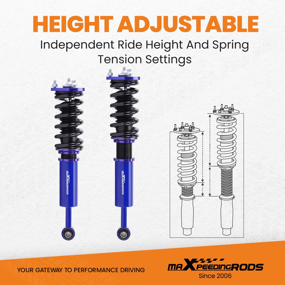 Coilovers For Lexus 0612 IS350 IS250 Strut Suspension Springs Kit Adj