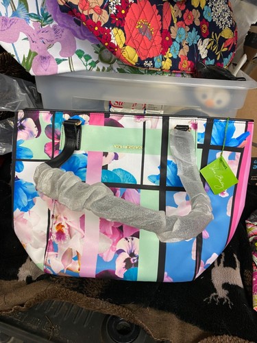 NEW w TAGS Great Vera Bradley Exotic Floral Ella Tote Bag. Spring Summer Vibe - 第 1/4 張圖片