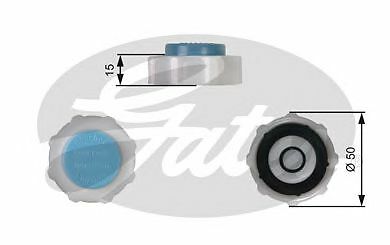 GATES RADIATOR CAP for RENAULT 25 2.4 V6 Turbo (B295) 1984-1990 - Picture 2 of 8