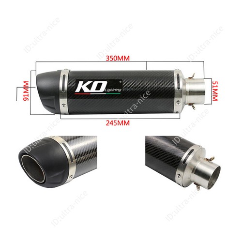For Yamaha FZ6 FZ6N/S 2004-2011 Dual-outlet Exhaust Pipe 51mm Muffler Terminals - Picture 5 of 11