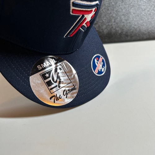 The Game R Logo Hat Fitted Baseball Cap Stretch Fit Navy Adult Small NWT - Picture 7 of 10