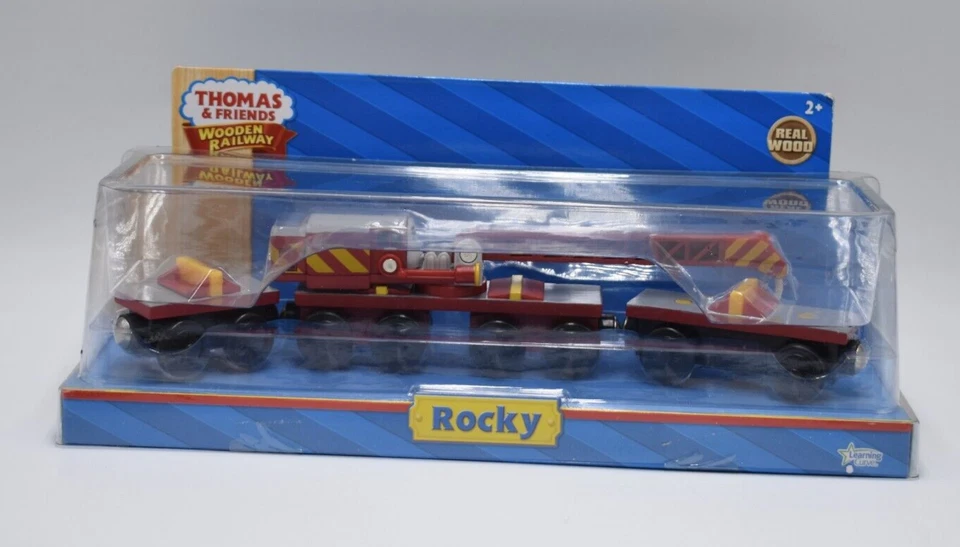 Tren magnético rocoso con vagón delantero y trasero Thomas & Friends ferrocarril de madera sellado Foto 2 de 4