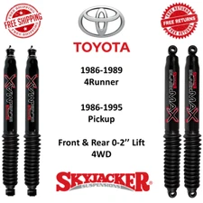 Skyjacker Black MAX 0-2" Front & 0-2" Rear Shocks For 86-89 4Runner 86-95 Pickup