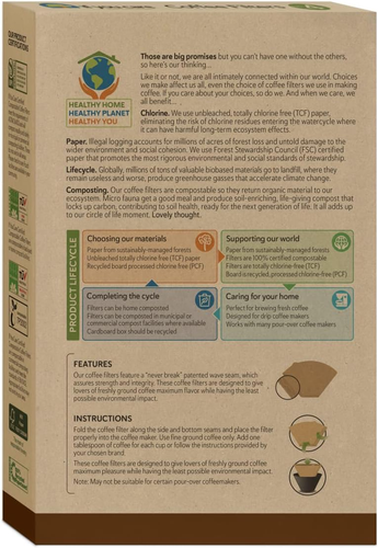 # 4 Cone Shaped Unbleached All Natural Compostable Coffee Filters, 100 Count (Pa - Picture 3 of 12