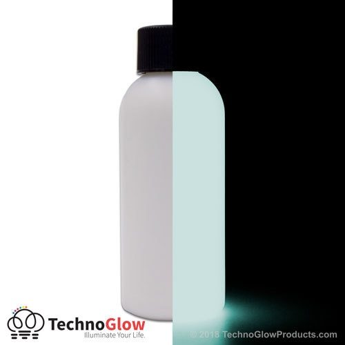 Pintura brillante en la oscuridad, blanco brillante - pintura luminiscente reactiva a los rayos UV - Imagen 1 de 4