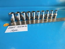 NEW,SNAP ON TOOLS "METRIC"  1/2 IN. DR SHORT  SOCKETS,"10MM THRU 19MM"10 SOCKETS
