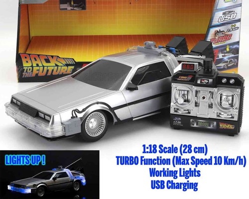 Ritorno Al Futuro De Lorean DMC Time Machine Modellino Scala 1:16 R/C Jada Toys - Foto 2 di 8