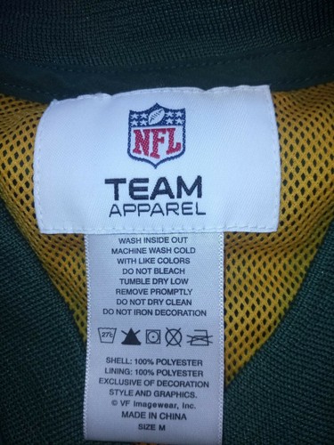 Vintage Team Apparel NFL Green Bay Packers Windbreaker Jacket Pullover Coat - Picture 5 of 8