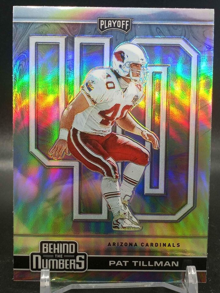 Pat Tillman 2020 Panini Playoff Behind The Numbers Silver Prizm Arizona Cardinal