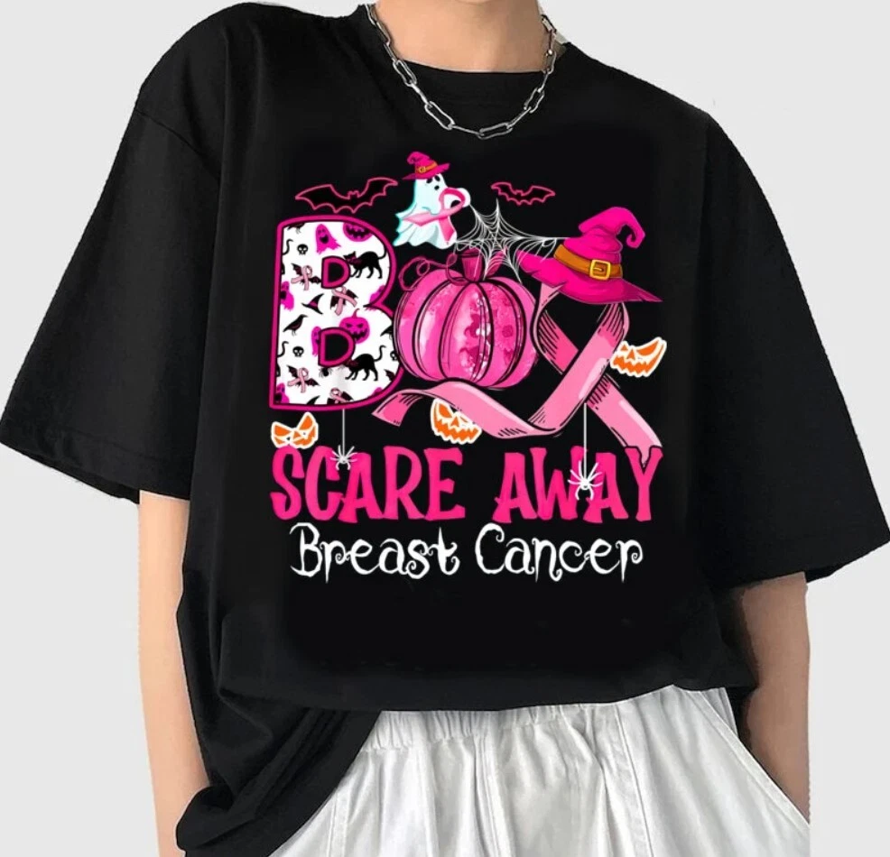 halloween breast cancer shirts