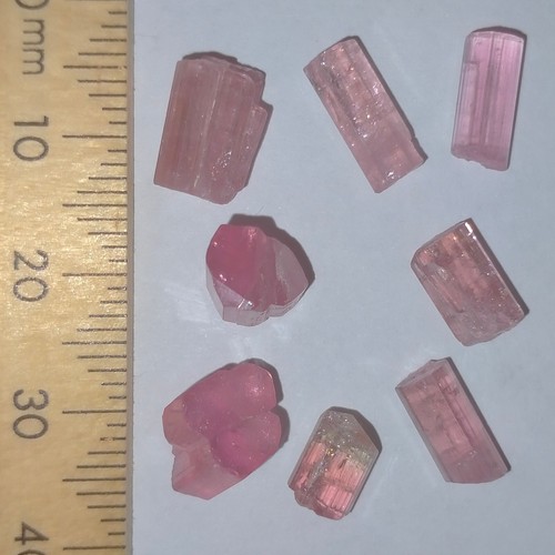 Pink Tourmaline Elbaite rough natural loose raw gemstones bundle lot 21.3ct - Picture 2 of 5
