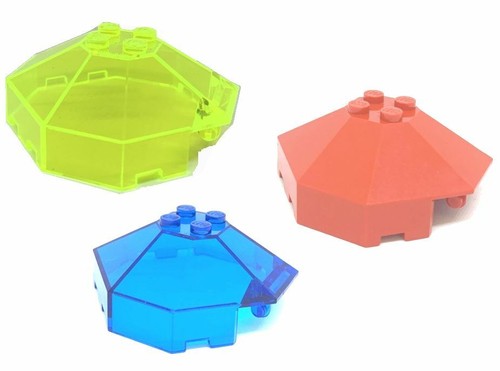 Missing Lego Brick 2418a Windschutzscheibe 6x6 Achteckig Baldachin ohne Achsloch - Bild 1 von 4