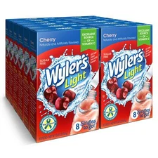 	Wylers Light Singles To Go Powder Packets Water Drink Mix Cherry Pack of 12	