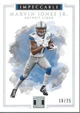 2017 Panini Impeccable Silver #70 Marvin Jones Jr. /25 - NM-MT