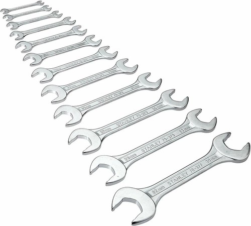 12-Piece Set Stanley 70-380E Matte Finish Double Open End Spanner 6x7 To 30x32mm - Bild 2 von 8