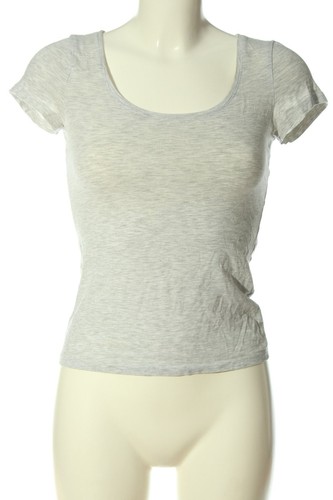 H&M BASIC Camiseta Básico Mujeres Talla EU 34 gris claro look casual - Imagen 5 de 5