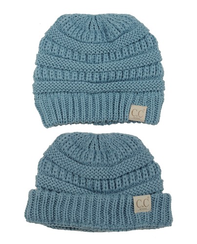 Brand New Kids CC Beanie Cute Warm and Comfy Children's Knit Ski C.C Beanie Hat - Picture 13 of 82