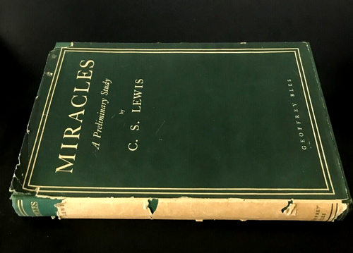 C.S. LEWIS MIRACLES A PRELIMINARY STUDY H/B 1948 RARE - Picture 3 of 7