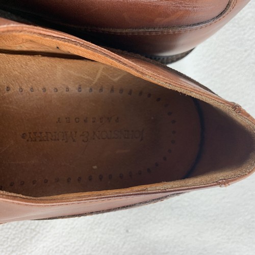 Johnston & Murphy Passport Italy Mens Brown Apron Toe Dress Casual Oxford Sz 10M - Picture 10 of 11