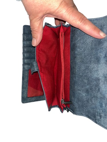 Fritzi aus Prusia Damas Maletín Monedero Cartera Azul Compuesto Cuero Cartera - Imagen 5 de 5