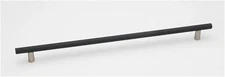 Alno A2902-12-MN/MB Vita Bella 12" Pull Knurled Bar Matte Nickel/Matte Black